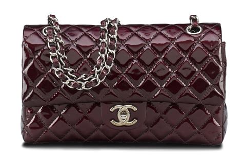 Patent leather clutch bag Chanel Burgundy in Patent leather